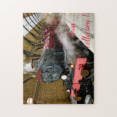 おもしろいアートトレイン写真ファミリー ジグソーパズル (縦)