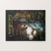 おもしろいアートトレイン写真ファミリー ジグソーパズル (横)