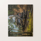 おもしろいアートトレイン写真ファミリー ジグソーパズル (縦)