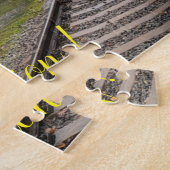 おもしろいアートトレイン写真ファミリー ジグソーパズル (側面)