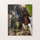 おもしろいアートトレイン写真ファミリー ジグソーパズル (縦)