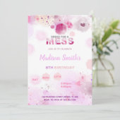 おもしろいアートパーティーカード子供へ 招待状 (スタンド正面)