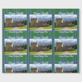 おもしろいアーバイン/アーヴィングクランズドラムキャッスル&タータンチェック ラッピングペーパー (フラット)