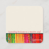 おもしろいイエスはインスピリシビリティーの親切なカードを振りかける スクエア名刺 (裏面)