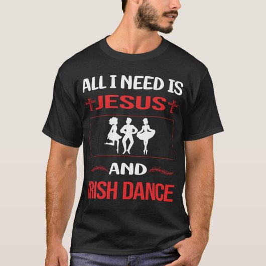おもしろいイエスアイリッシュダンス踊りダンサー Tシャツ (正面)