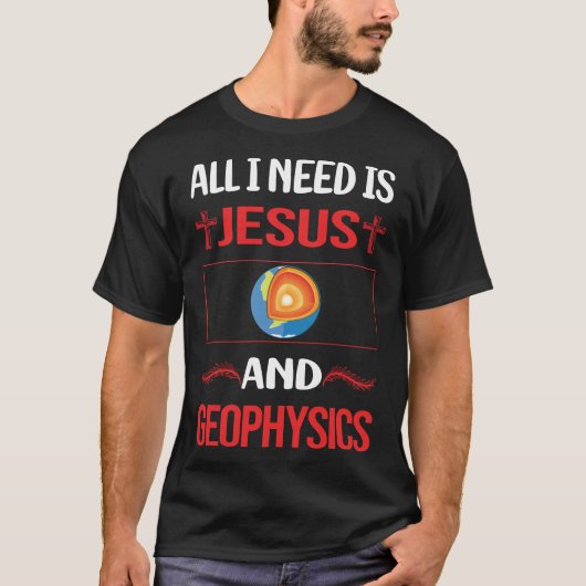 おもしろいイエスス地球物理学者 Tシャツ (正面)