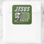 おもしろいイエス救とセッカーゴール スクエアシール (バッグ)