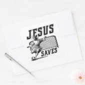 おもしろいイエス救とセッカーゴール スクエアシール (封筒)