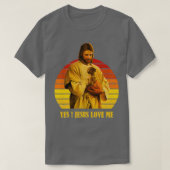 おもしろいイエス運様のダシュント犬 Tシャツ (デザイン正面)