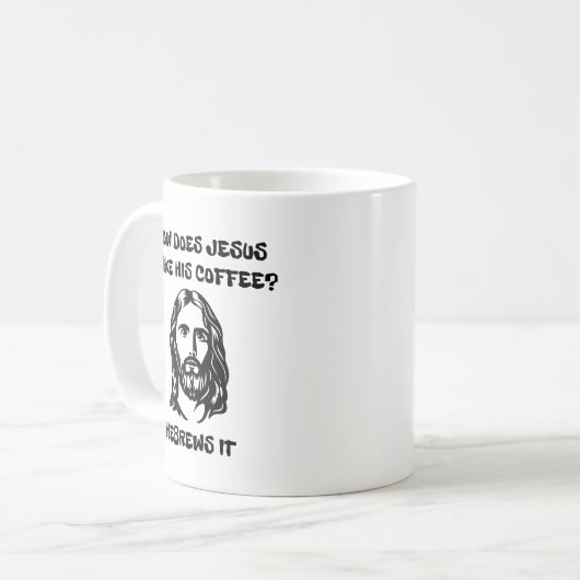 おもしろいイエス・マグ コーヒーマグカップ (正面左)