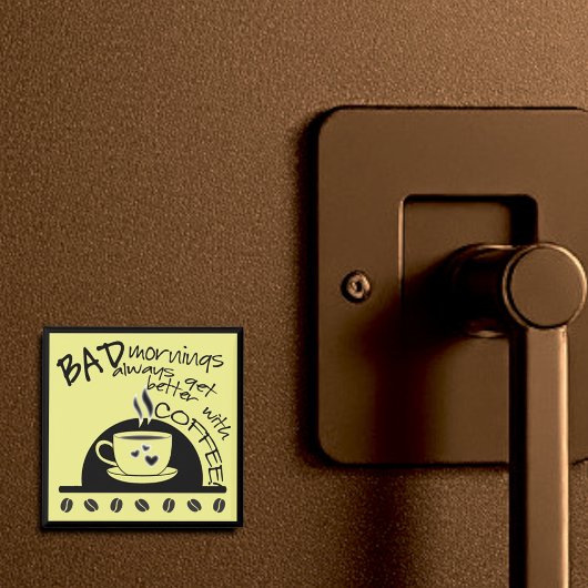 おもしろいイエローのアートワークで朝の気分が良くなる マグネット