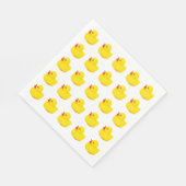 おもしろいイエローアヒルデザイン スタンダードランチョンナプキン (角)