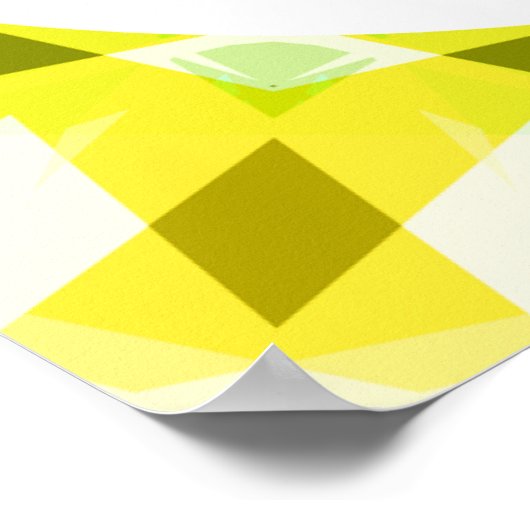 おもしろいイエローグリーンライズ&シャインスターやる気を起こさせる ポスター (角)