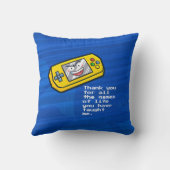 おもしろいイエローゲームポータブル父の日の挨拶 クッション (裏面)