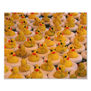 おもしろいイエローゴムダック10x8 フォトプリント