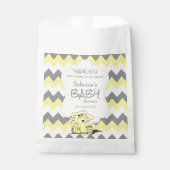おもしろいイエローシェブロン間抜けかわいいベビーゾウ フェイバーバッグ (正面)