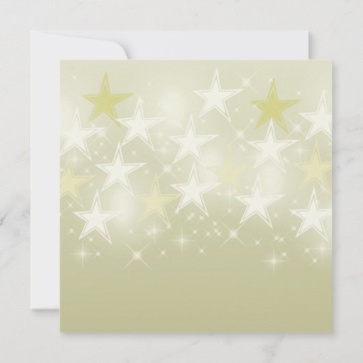 おもしろいイエロースターパーソナライズされた誕生日招待状 招待状 (裏面)