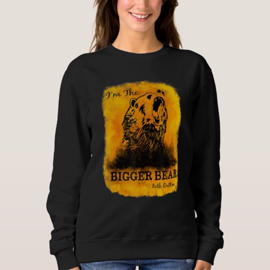 おもしろいイエローストーン私は大きい戦わないポーク スウェットシャツ (正面)