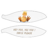 おもしろいイエローダックよくはしゃぐウィンクハッピースマイル漫画 バスケットボール (パネル)