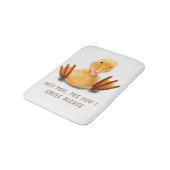 おもしろいイエローダックよくはしゃぐウィンクハッピースマイル漫画 バスマット (アングル)