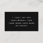 おもしろいイエローダック&カクテルライフガードビーチテーマ 名刺 (裏面)