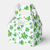 おもしろいイエローダフォディルパーソナライズされたイラストレーション フェイバーボックス (正面サイド)