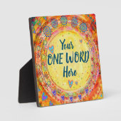 おもしろいイエローボーカスタムホインスピリチュアリー フォトプラーク (正面)