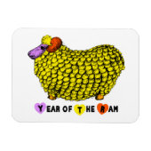 おもしろいイエローラム中国のイヤー〔占星術の〕十二宮図誕生日HPM マグネット (横)