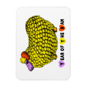 おもしろいイエローラム中国のイヤー〔占星術の〕十二宮図誕生日HPM マグネット (縦)