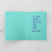 おもしろいイエロー・ラブラドール・レトリーバー医の命令が治り元気になる カード (内部)