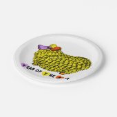 おもしろいイエロ中国のラム年〔占星術の〕十二宮図誕生日PP ペーパープレート (アングル)