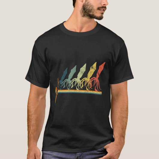 おもしろいイカ海洋生物学者 Tシャツ (正面)