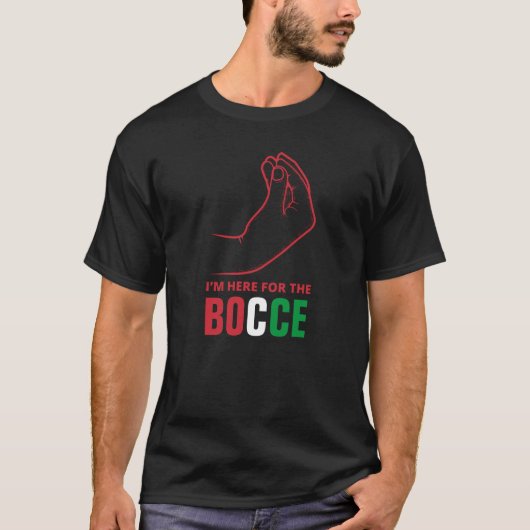 おもしろいイタリアンことわざ- BOCCE Tシャツ (正面)