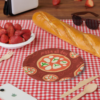 おもしろいイタリアン夜 ペーパープレート