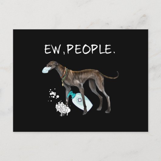 おもしろいイタリアンGreyhound Ew people Dog Lover Gift 案内ポストカード (正面)