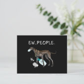 おもしろいイタリアンGreyhound Ew people Dog Lover Gift 案内ポストカード (スタンド正面)