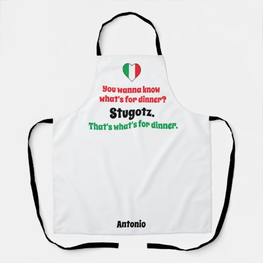 おもしろいイタリアンStugotzディナーエプロンの内容 エプロン (正面)