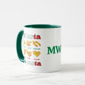 おもしろいイタリアITハスタビーパスタモノグラム マグカップ (正面左)