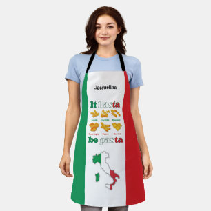 おもしろいイタリアITハスタベパスタ エプロン