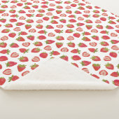 おもしろいイチゴ模様 シェルパブランケット (3/4)