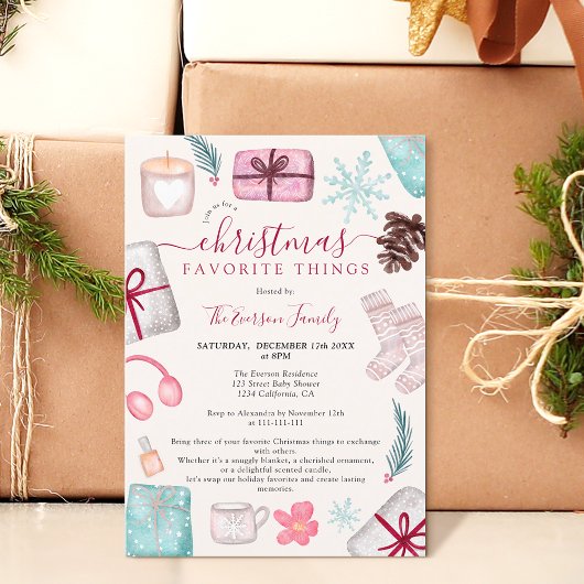 おもしろいイラストのお気に入りのクリスマス 招待状