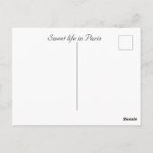 おもしろいイラストレーションパリ歴史的ランドマークポストカード ポストカード (裏面)