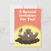 おもしろいイラストレーション招待 招待状 (裏面)