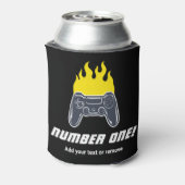 おもしろいイラストレーション書き込みビデオゲームコントローラ， 缶クーラー (缶裏面)