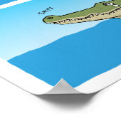 おもしろいイルカとサメと悲しいアリゲーター ポスター (角)