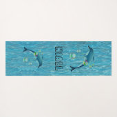 おもしろいイルカとバブル ヨガマット (裏面(横))