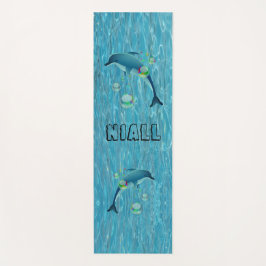 おもしろいイルカとバブル ヨガマット