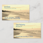 おもしろいイル退職したサンセットビーチ、DIYプロフェッショナルギャグ 名刺 (正面/裏面)