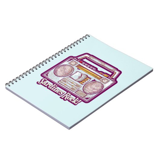 おもしろいイワシのステレオ ノートブック (左側)