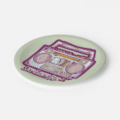 おもしろいイワシのステレオ ペーパープレート (アングル)